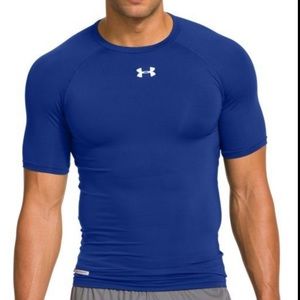 UA Men’s Heat Gear Compression T-shirt Blue